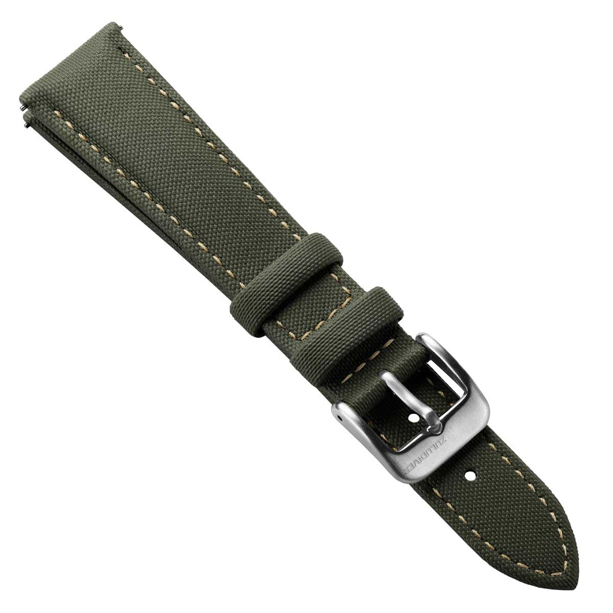 ZULUDIVER Mayday - Cinturino in gomma nera per orologio con imbottitura confortevole, qualità premium