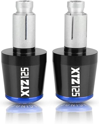 Miniatura 1 de Extremos de barra de manillar de motocicleta para XTZ125 XTZ 125 2021 2022 2023 78 pulgadas 0.866 in, tapones antivibración plateados (color negro y