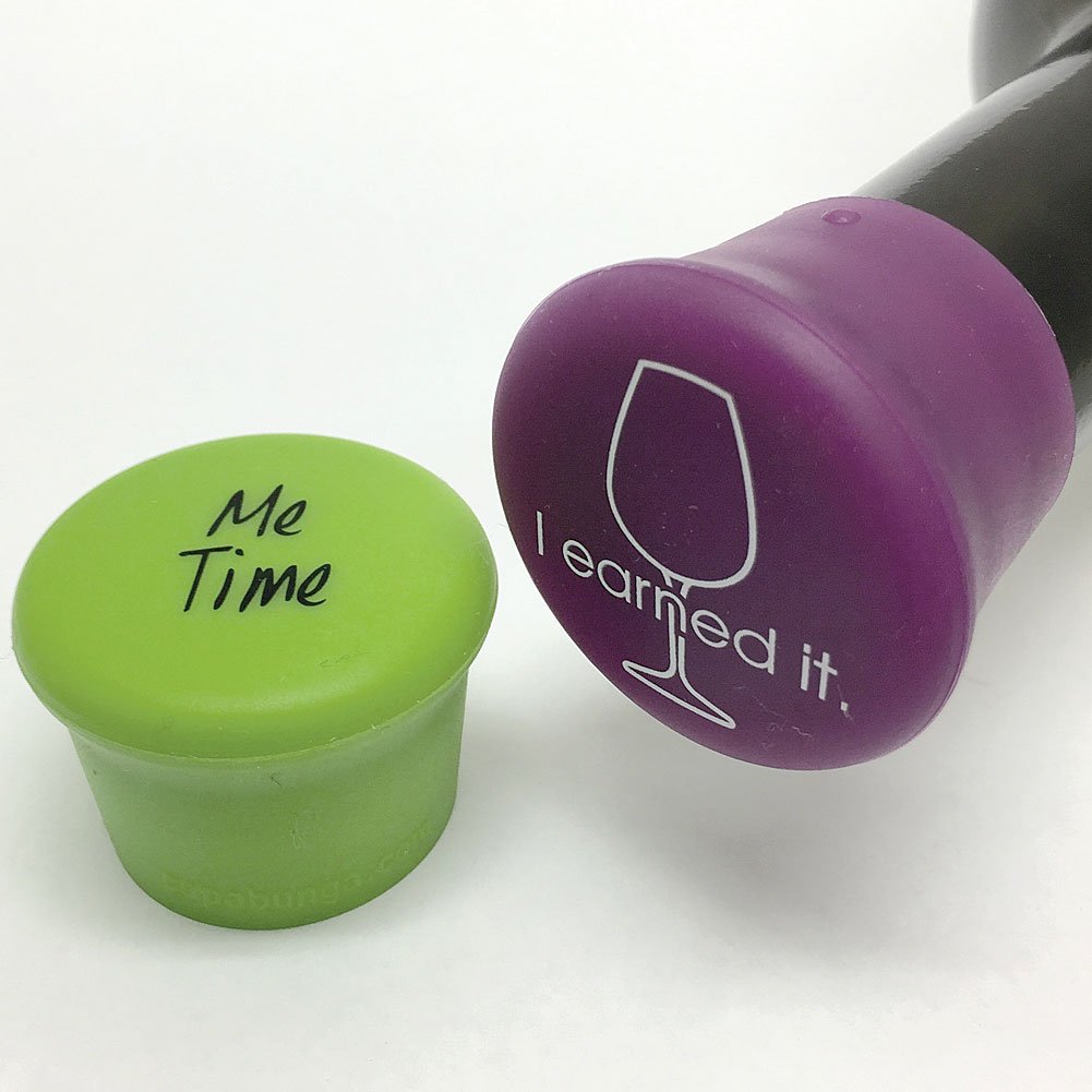 Capabunga - The Reusable Cap for a Wine Bottle - I Earned It & Me Time