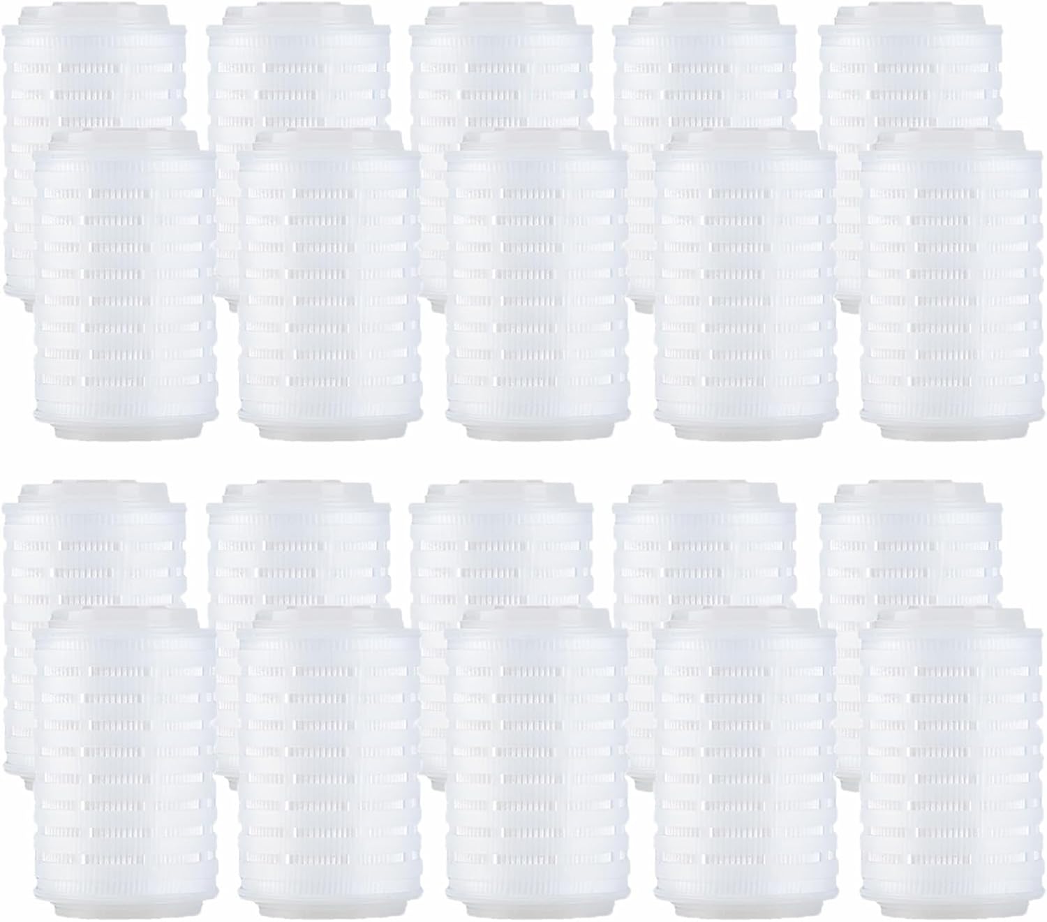 25 Micron 5-Inch Whole House Water Filter Replacement Cartridge, Pleated Sediment Water Filters, For household/commercial/industrial water systems(20pcs)(Socket)