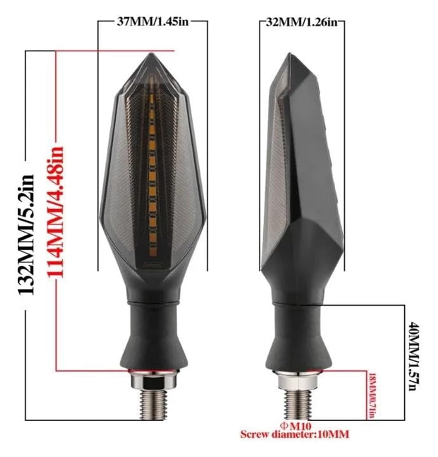 Indicatore Direzione Anteriore per Kawasaki per Versys 650 1000 17/19 Motociclo Freccia LED Indicatore di Direzione Luce Marcia Sequenziale Flusso(4pcs Blue 19led)