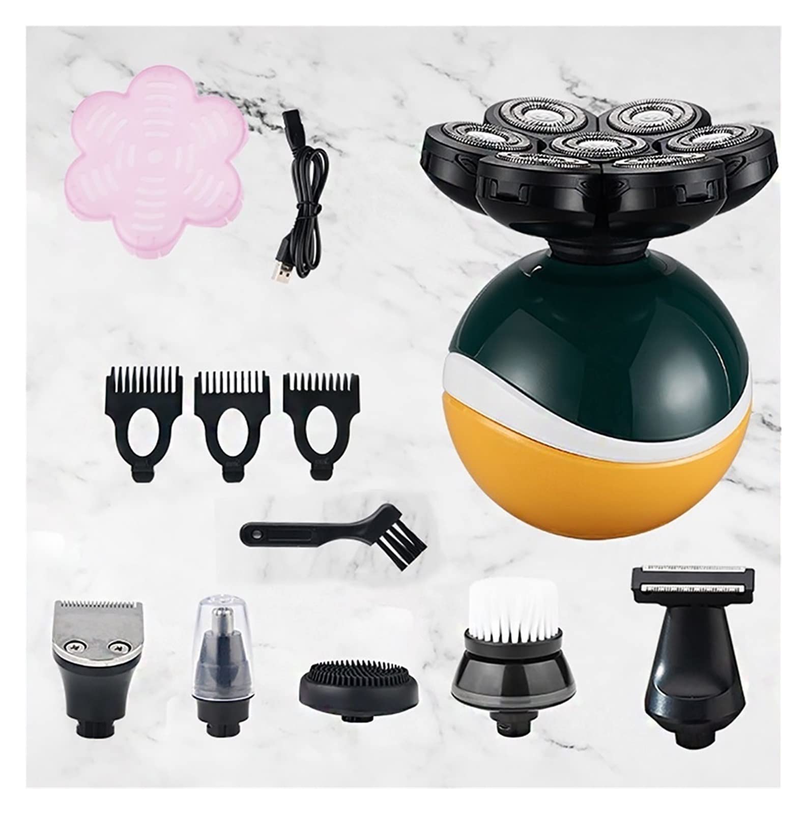 Electric Razor for Men 6 In 1 Seven Blades Wet And Dry Floating Shaver Shaved Shaver Men Bear