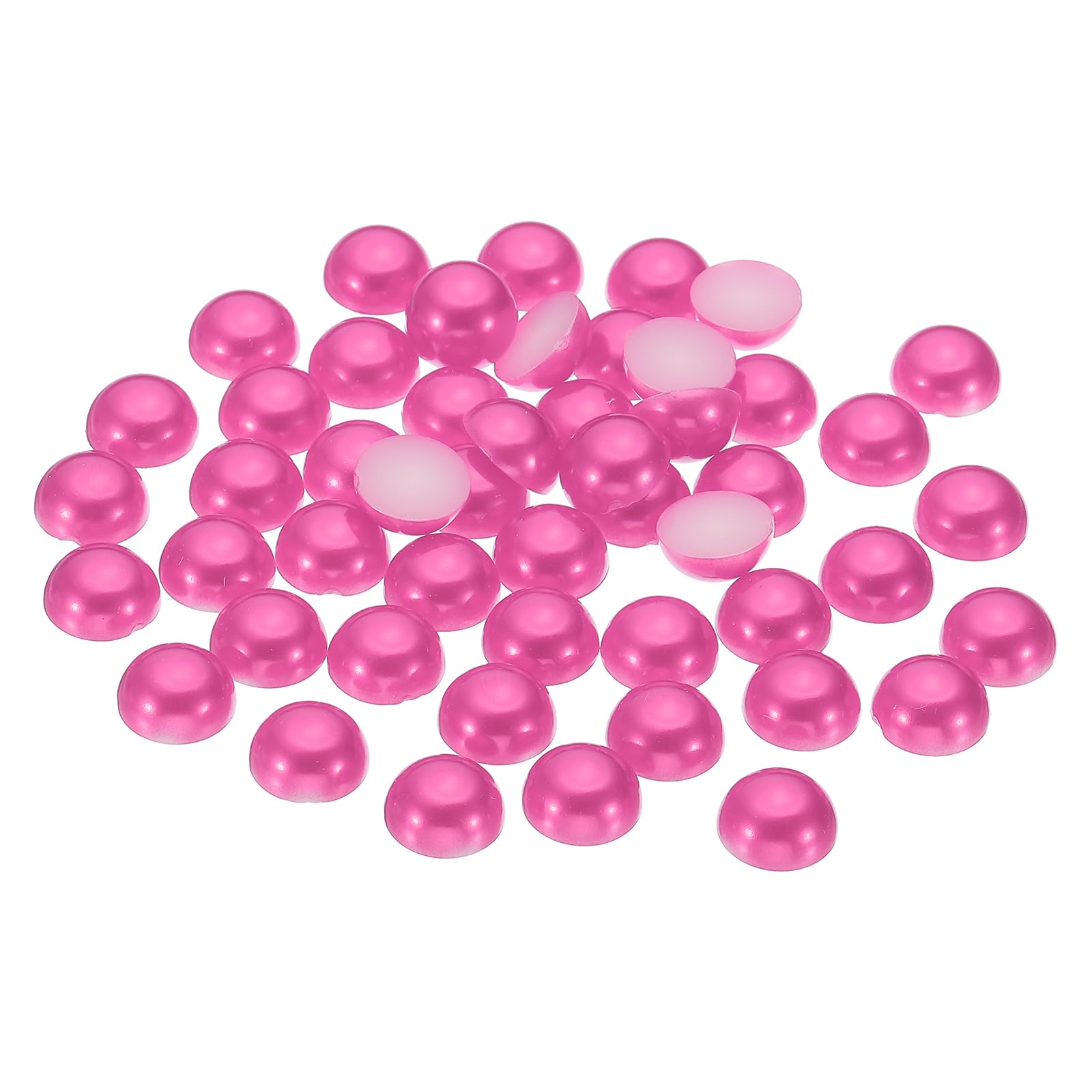 PATIKIL 200Pcs Flatback Pearls Beads for Crafting 12mm Half Round Resin Beads Flatback Pearls for Nail Charms Handmade Phone Case Embellishment