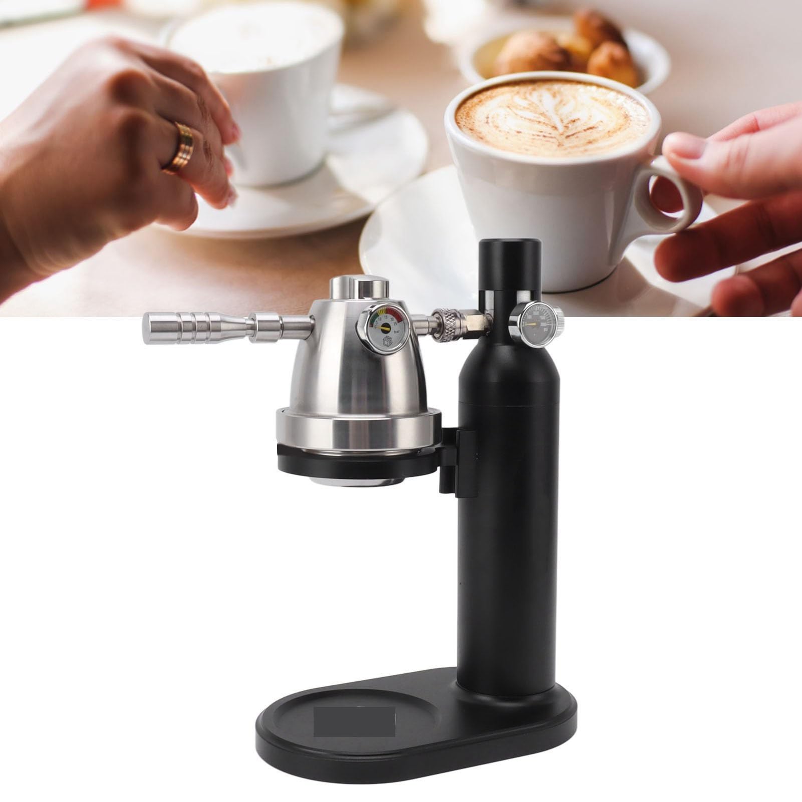 Pneumatyczny ekspres do kawy espresso Oddzielna pompa powietrza ze stali nierdzewnej ekspres do ekstrakcji ciśnieniowej na kemping na świeżym powietrzu