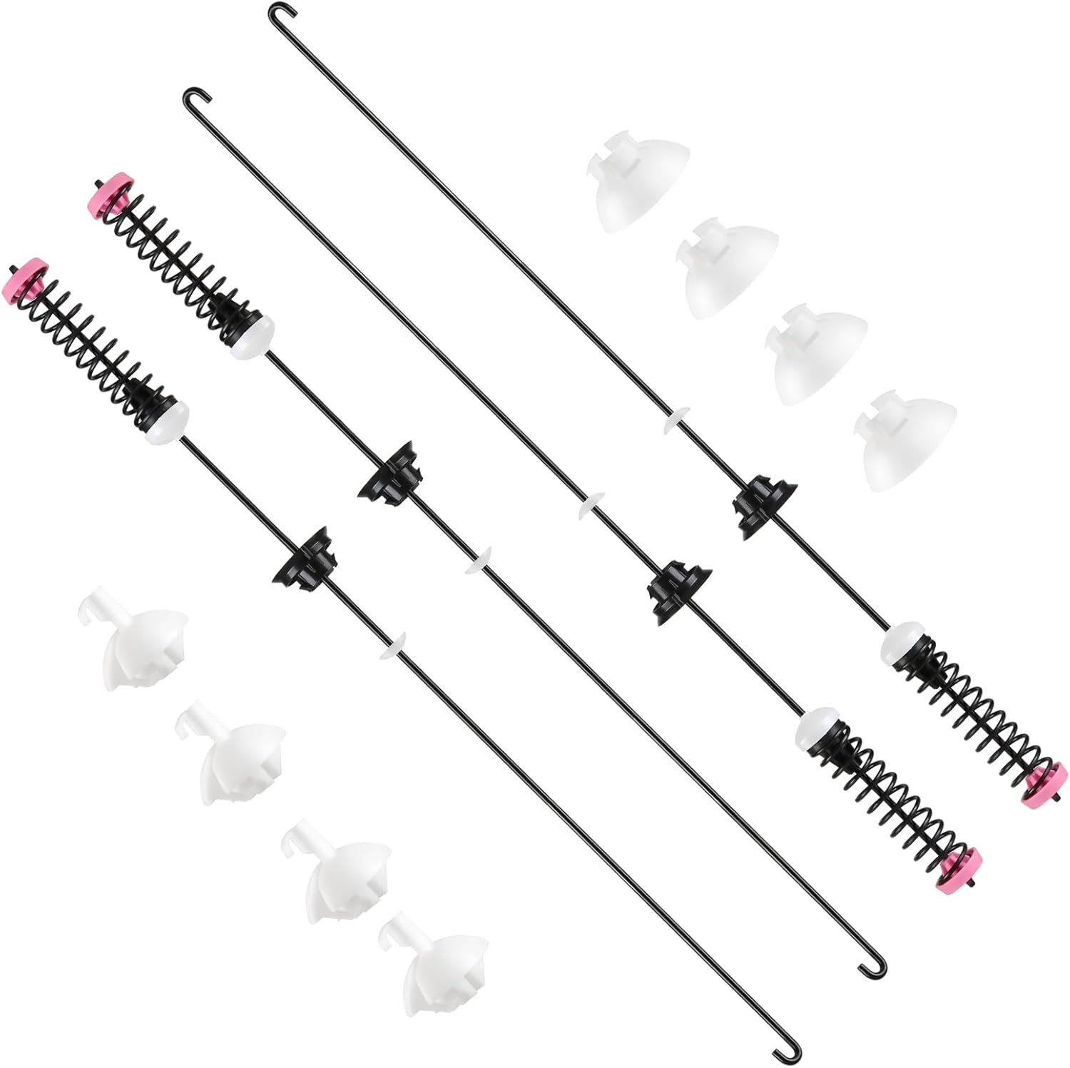 Upgrade (2026) W11130360 Washer Suspension Rod Kit 4pcs Compatible with Whirlpool Maytag Kenmore Washer, Replacement Part W10683562 W10859079 W10901041 W11033800 4843104 AP6262442 PS12347545
