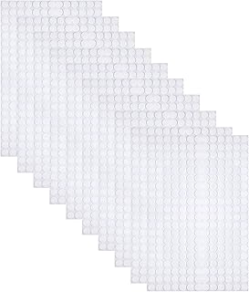 10 Sheets Double Sided Adhesive Dots, 2600pcs Strong Adhesive Transparent Dots Waterproof Dot Glue Stickers Traceless Round Sticky Dots for DIY Craft Home Supplies (0.24in/6mm)