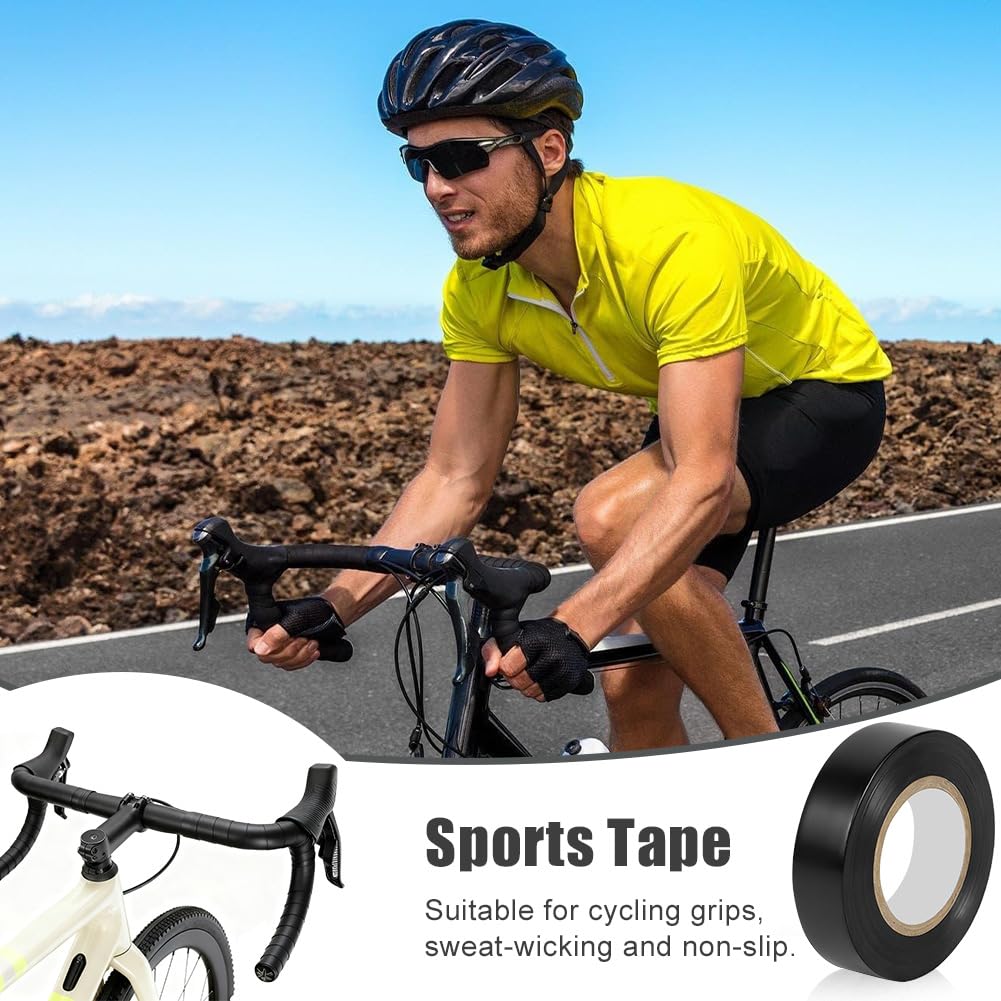 Grip Tape, Ruban Adhésif Sport, Autocollant Hockey Bande, Anti-Dérapant Ruban Adhésif de Hockey, Résistant PVC pour Badminton Raquette Squash Tennis, 18mm*20m