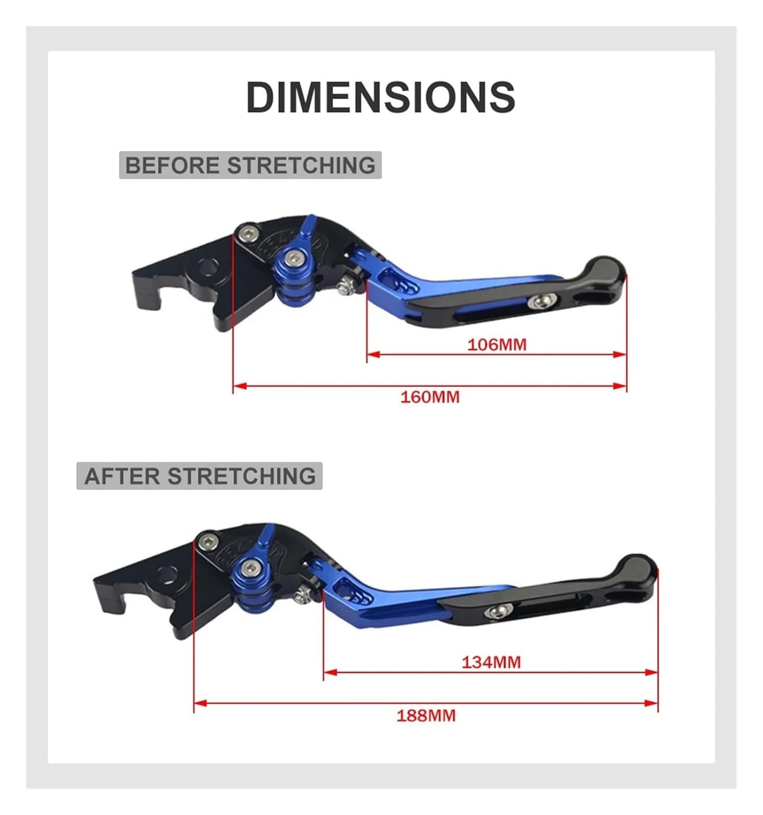 Motorcycle Brake Clutch Levers Handle Adjustable Brake Lever for CRF300L