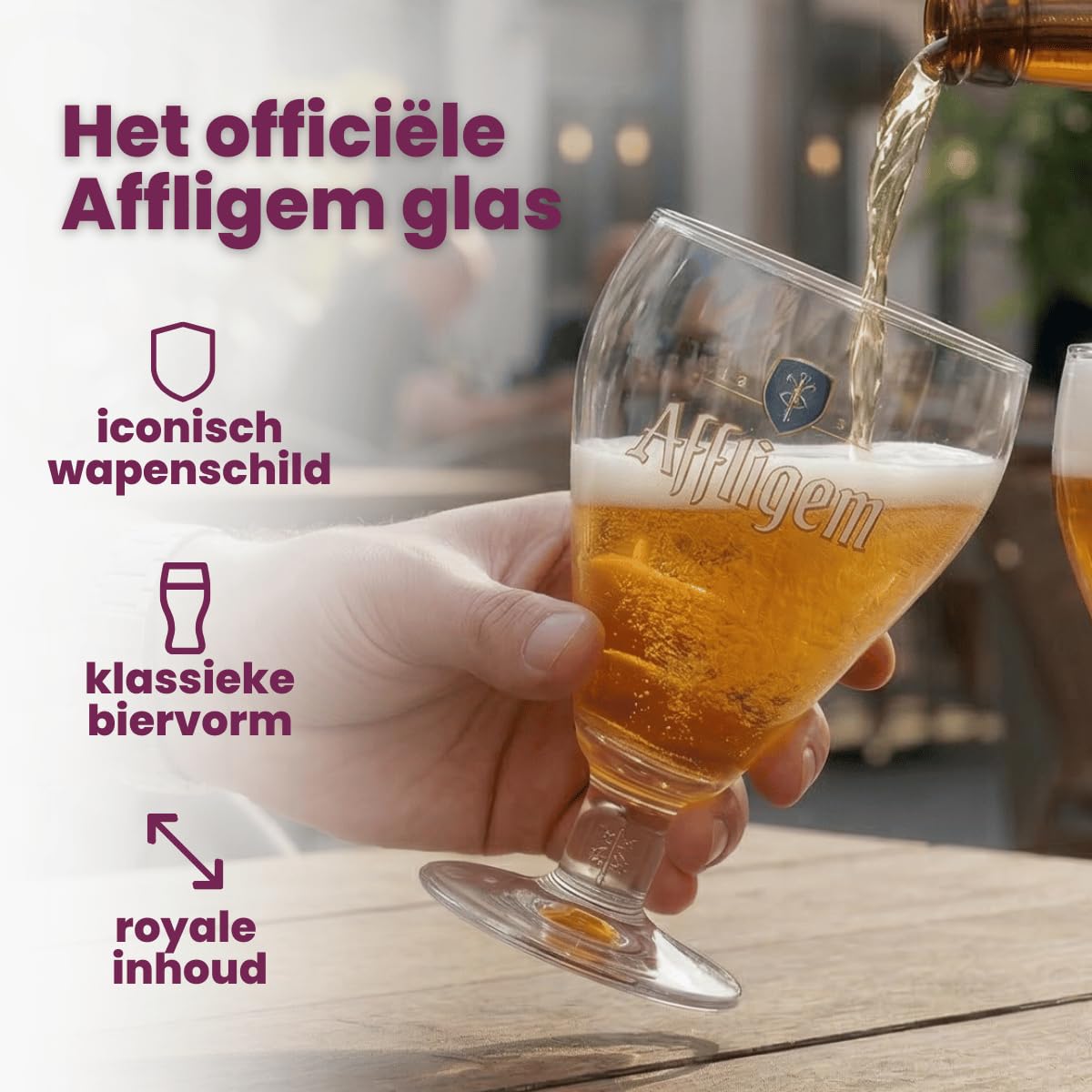Affligem Belgian Ale - Calice da birra calice, confezione da 2