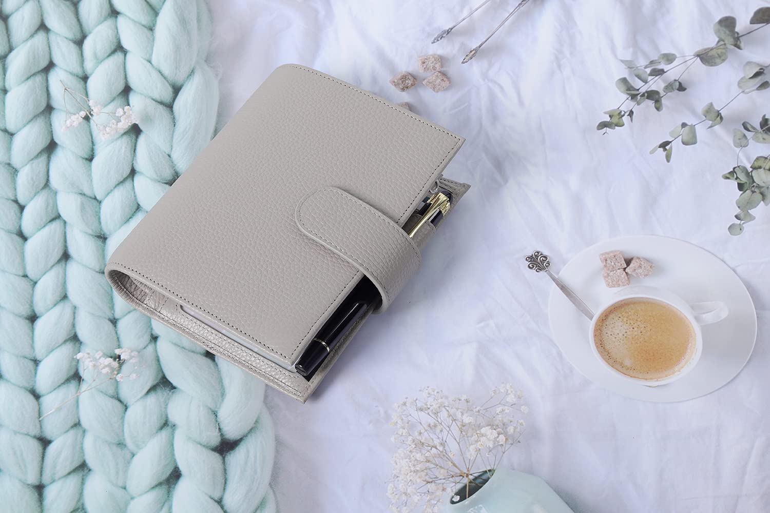 Moterm Pocket Versa - Kombination aus Taschengröße Binder Planner und Geldbörse.(Kiesel-Grau,19mm Ring)