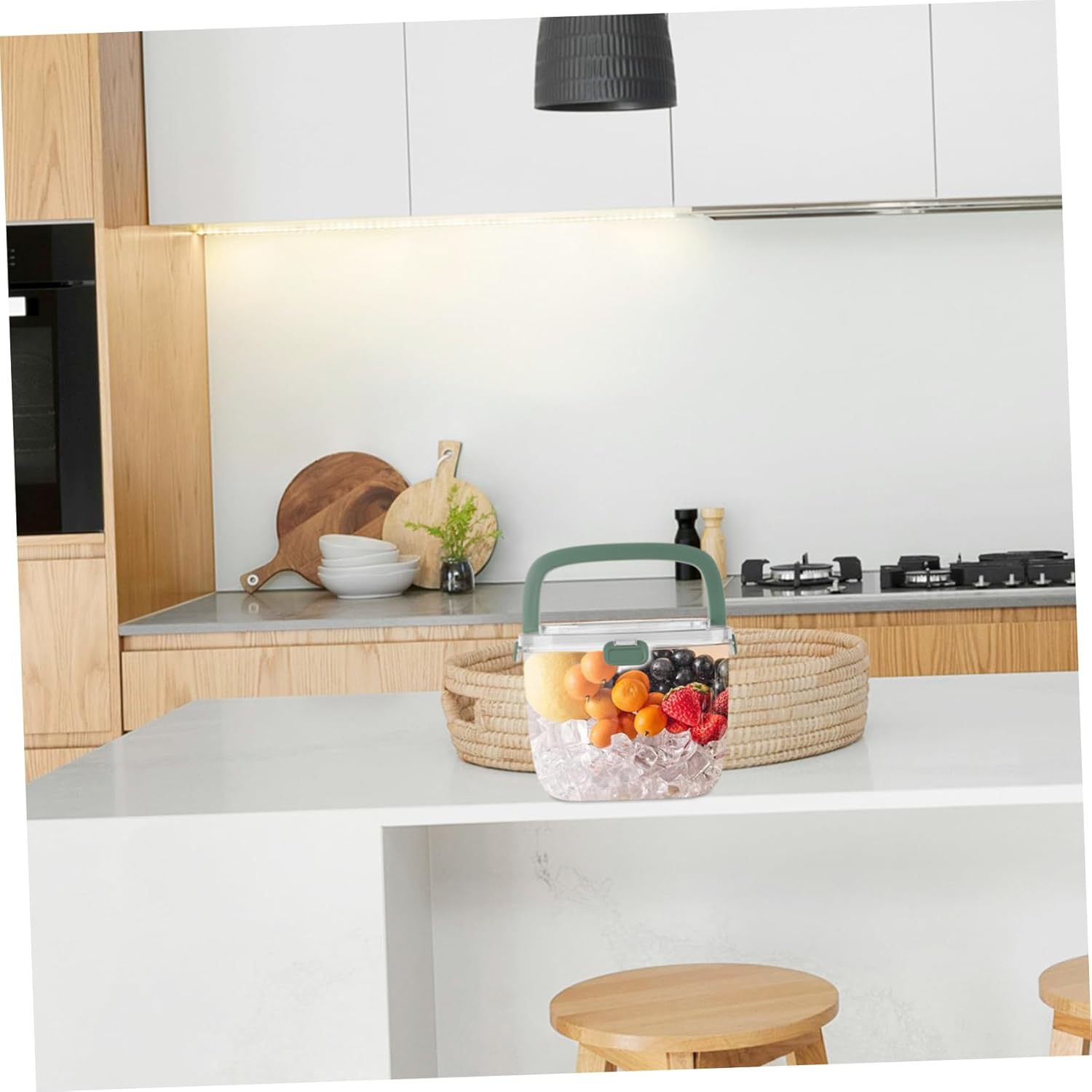 PRETYZOOM 2pcs Reusable Ice Storage Bucket Ice Bucket for Drinks Home Bar Parties Events Compact and Stylish Design for Easy to Store and Transport