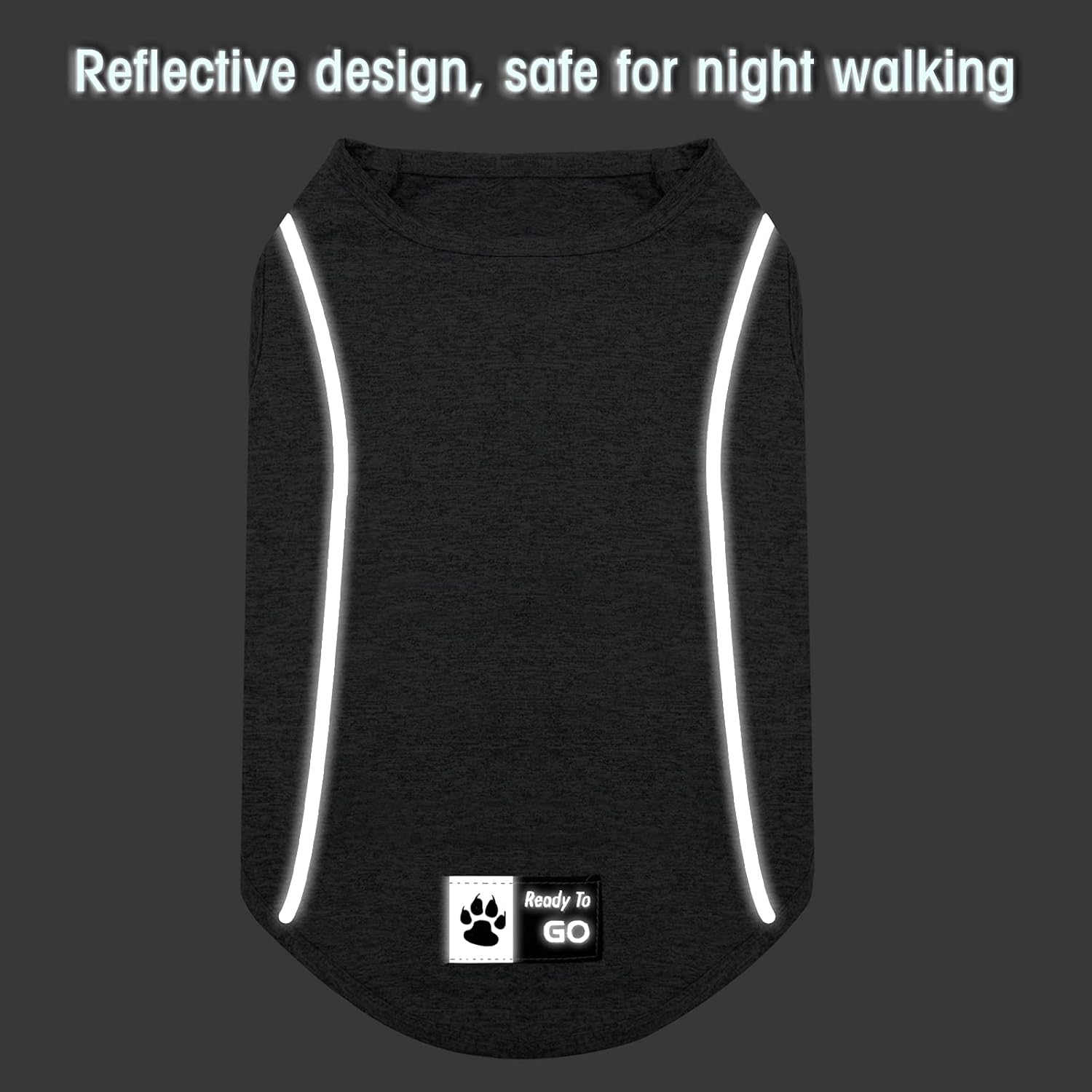 KYEESE Dog Shirts Quick Dry Reflective Lightweight Soft Dog T-Shirt Tank Top Breathable Sleeveless Vest Dog Apparel : Pet Supplies
