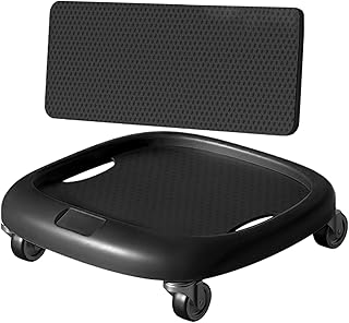 Exercise Wheel, 360° Rotating Ab Roller, Core Strength Trainer, Non-Slip Handle, Knee Mat Included Home Gym, Fitness, Workout, for All Fitness Levels, 28x8.5cm 620 Blue Black