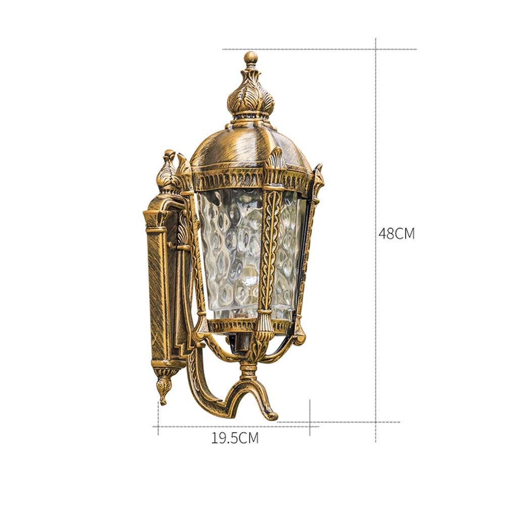 Wodoodporna lampa ścienna na zewnątrz IP55, szklana latarnia ogrodowa, ganek, wykończenie brązu, odlew aluminiowy, do domu, patio, podjazdu, stoiska, wodoodporna