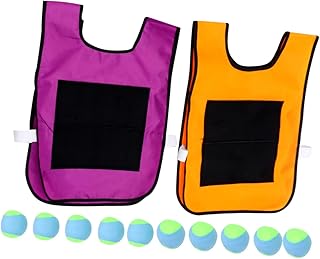 LIOOBO 1 Conjunto De Jogos Escolares Em Casa Lançamento De Bola Regatas Roxas Brinquedos Para Crianças Ao Ar Livre Brinquedos Infantis Colete Pegajoso Bolas Colete Pegajoso Para