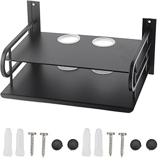 Prateleira para Router, Prateleira para TV Box 28 x 26 x 21 cm, Prateleira de Parede, Prateleira de Parede Flutuante para Router, Modem, Dvd, Projector, Set Top, Prateleira de Áudio e Vídeo