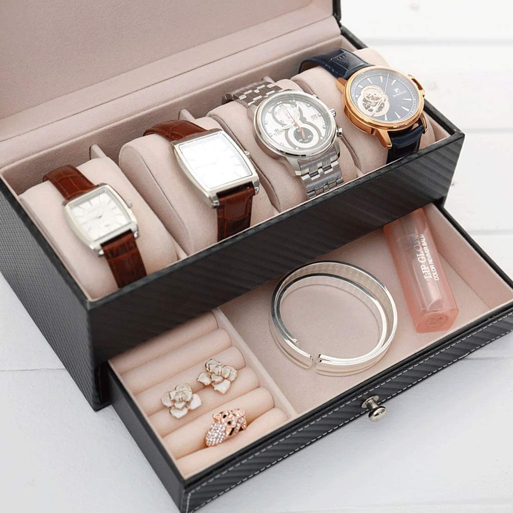 Jewelry Box Faux Leather Jewelry Organizer Creative Simple Dustproof Large Capacity Storage Jewelry Box