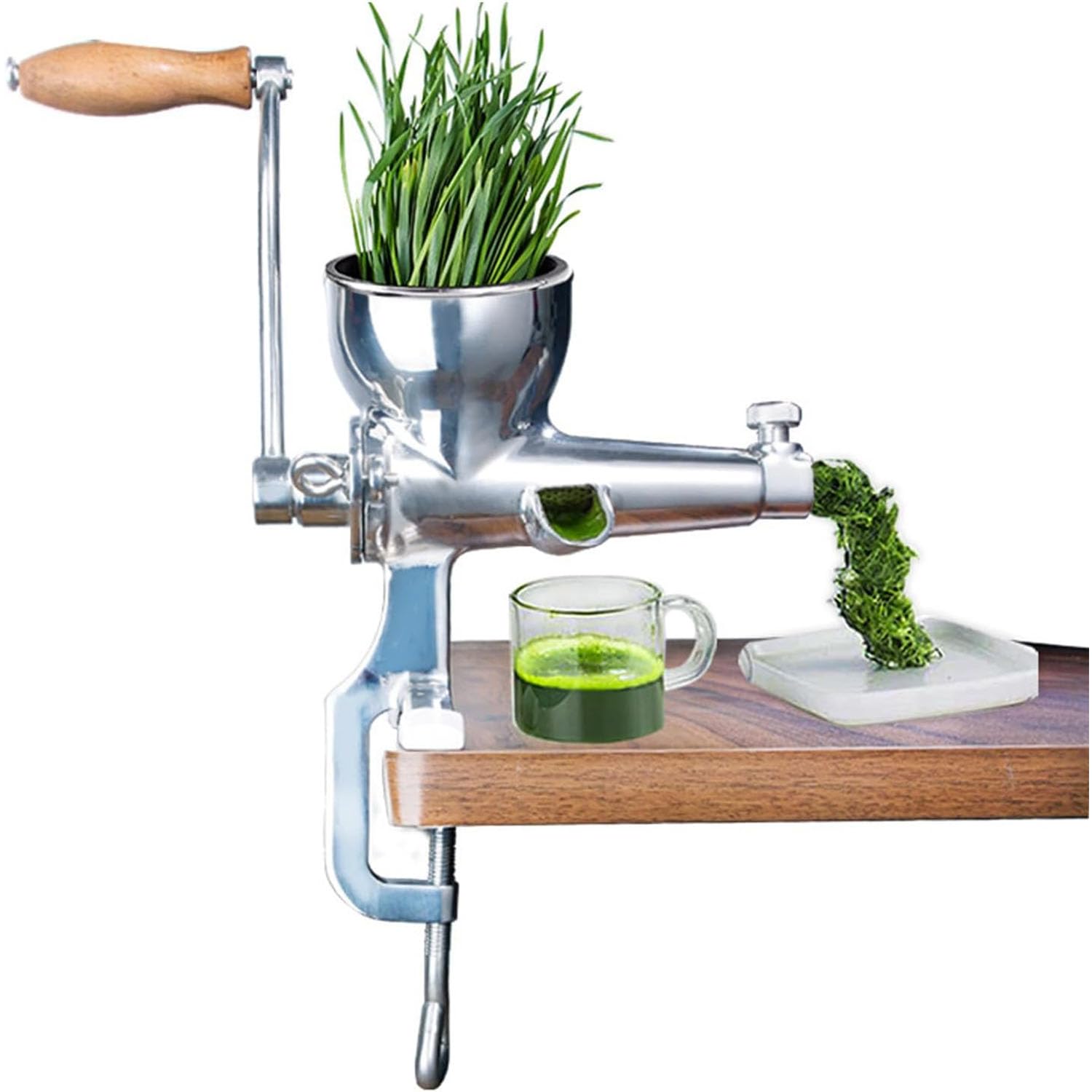 Exprimidor manual para verduras y frutas con filtro separador de jugo y escoria