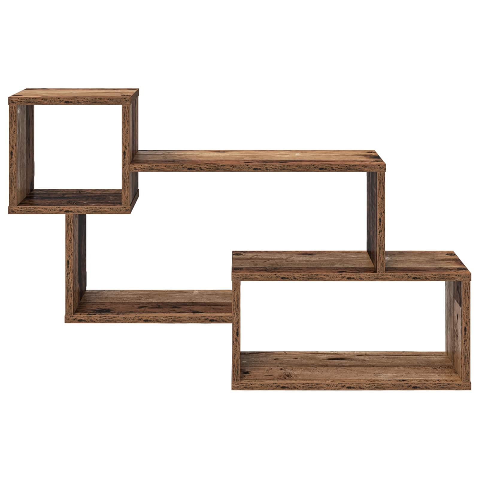 Schwebendes Wand Regal aus Holzwerkstoff Braun 87 x 20 x 55 cm, platzsparende Wandhalterung mit Stauraum, multifunktionales Hänge Board für Wohnzimmer, Küche, Büro, Schlafzimmer