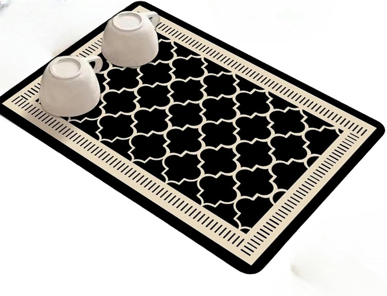 Dish drying mat Kitchen Tableware Mat Coffee Machine Mat Bar Table Dish Drying Mat Heat Insulation Tableware Mat Drain Pad-s5-40x60cm-Rectangular