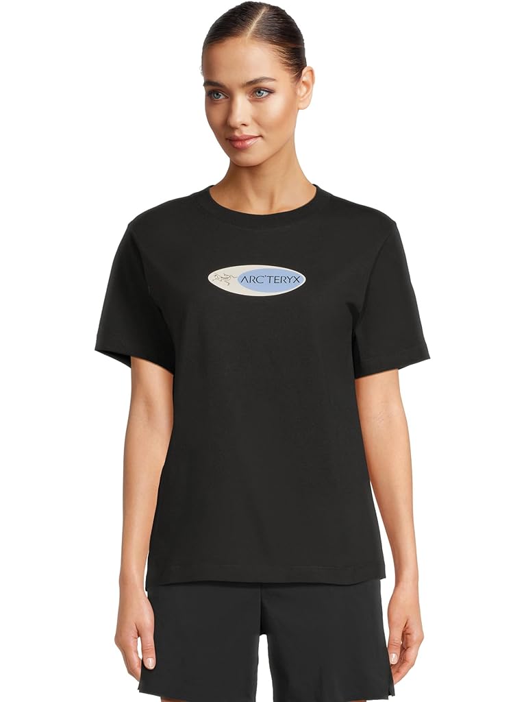 Black Arc'teryx Kragg Cotton Sticker Crew Short Sleeve