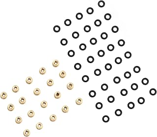 RC Shock Damper Ball Head, 20 Pcs RC Shock Damper Ball Head Brass Shock Absorber Link Rod Pivot Ball Joint with Rubber O Ring for Axial SCX24