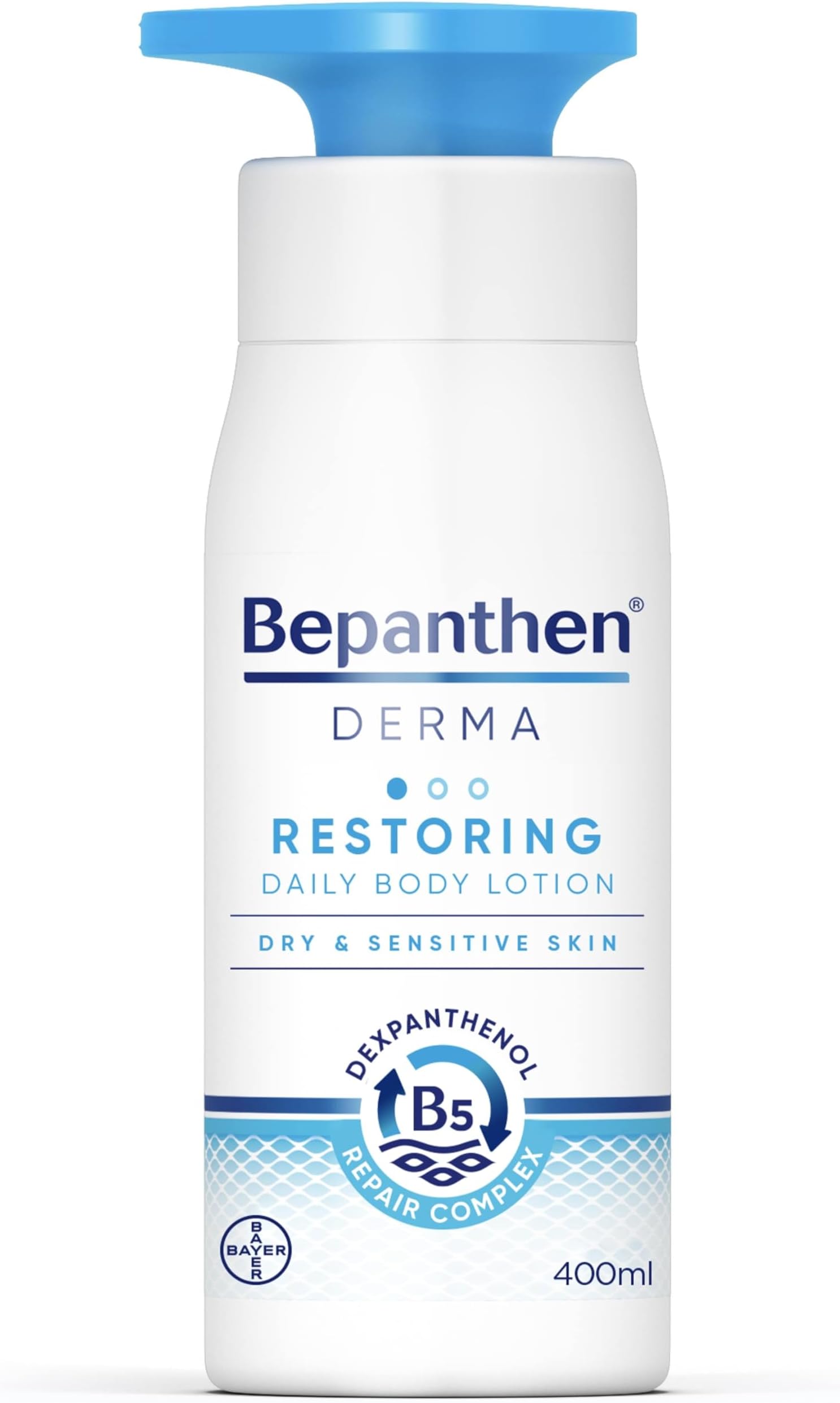 Bepanthen Derma Restoring Daily Body Lotion, 400 ml Bottle, Moisturizer for very dry skin, dermatologically tested Lotion