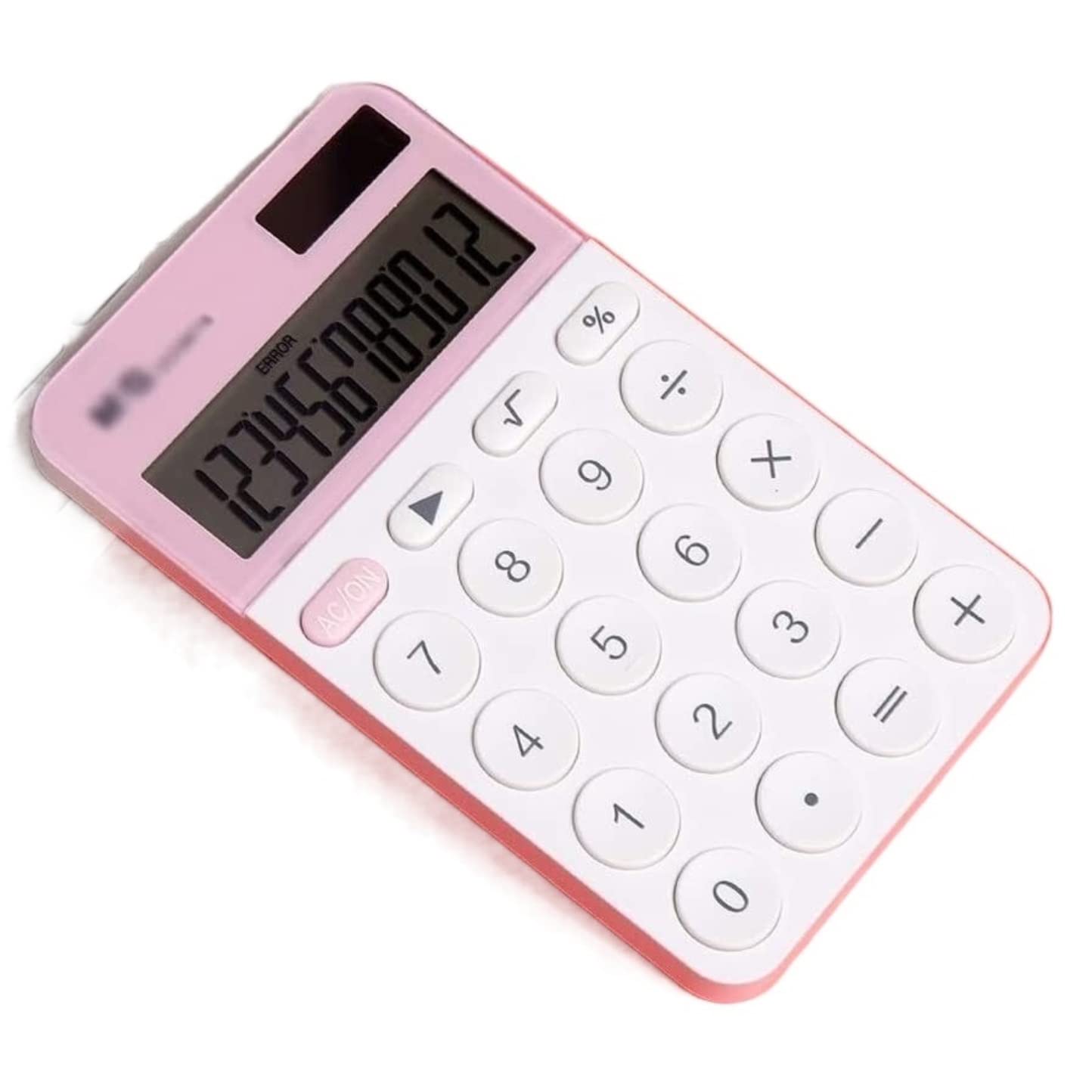 Herramientas De CáLculo Calculadora De Escritorio Oficina 12 Dígitos con Batería Solar Básica Doble Potencia Adecuadas para Colegio Y Hogar(Pink)