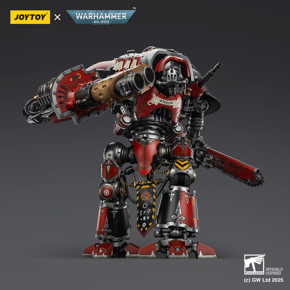 TOYVERSE JOYTOY 1/18 Figurka akcji Warhammer 40,000, Imperial Knights House Raven Knight Errant, model postaci ruchomych przegubów, 15 lat i więcej