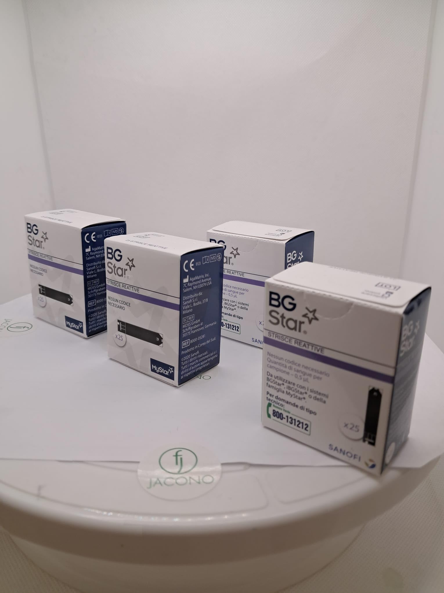 BG Star Strisce Reattive per Controllo Glicemia, 100 Strisce (4 Confezioni da 25), Misurazione Rapida in 5 Secondi, Compatibili con Misuratori BGStar e MyStar