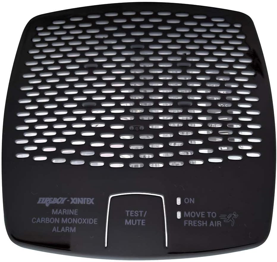CMD6-MDR-BR - Aftermarket Replacement CO Alarm 12/24v DC with Interconnect - Black Compatible with Fireboy-Xintex