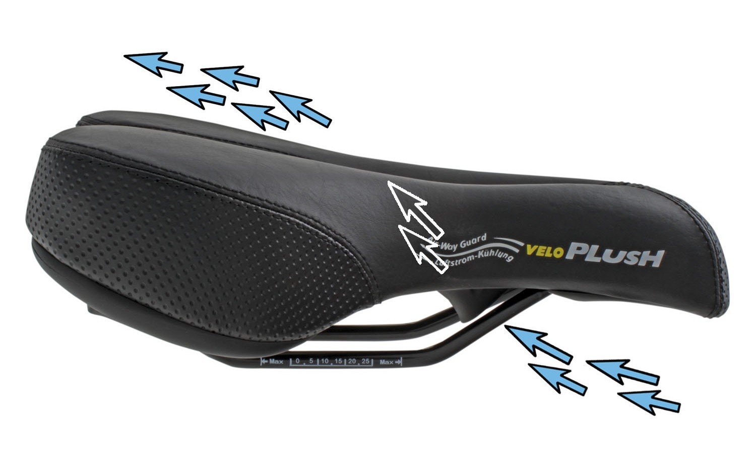 Velo Fahrradsattel Plush Deep Channel Sattel Trekkingsattel Herrensattel