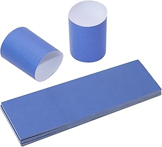 Penta Angel Paper Napkin Band 200Pcs Self-Adhesive Napkin Rings Bulk for Rolling Silverware Table Setup Wedding Event Party Supply (Solid Blue/200pcs)