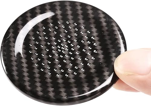 Miniatura 9 de YIWANG ABS cubierta del micrófono del techo del coche decoración pegatinas para Land Rover Defender 110 2020-2022 Auto Accesorios (fibra de carbono)