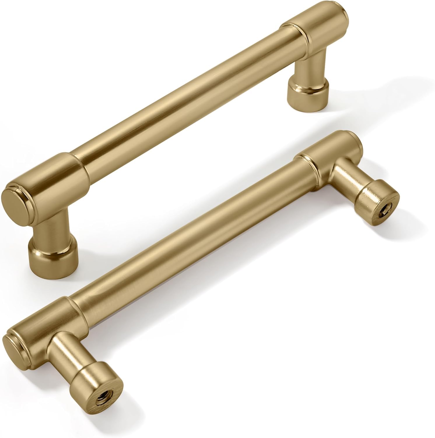 Khtumeware - 3.75 Brushed Brass Cabinet Pulls CTC 3 - 3/4 in (96 mm) 2 Pack