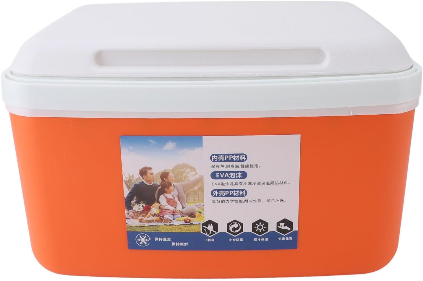 8L Insulated Portable Cooler, Leak Proof Ice Chest Lunch Box, Efficient Warm Cold Insulation Portable Hard Cooler Box Ice Cooler Insulated Portable Ice Chest Box for BBQ, Camping