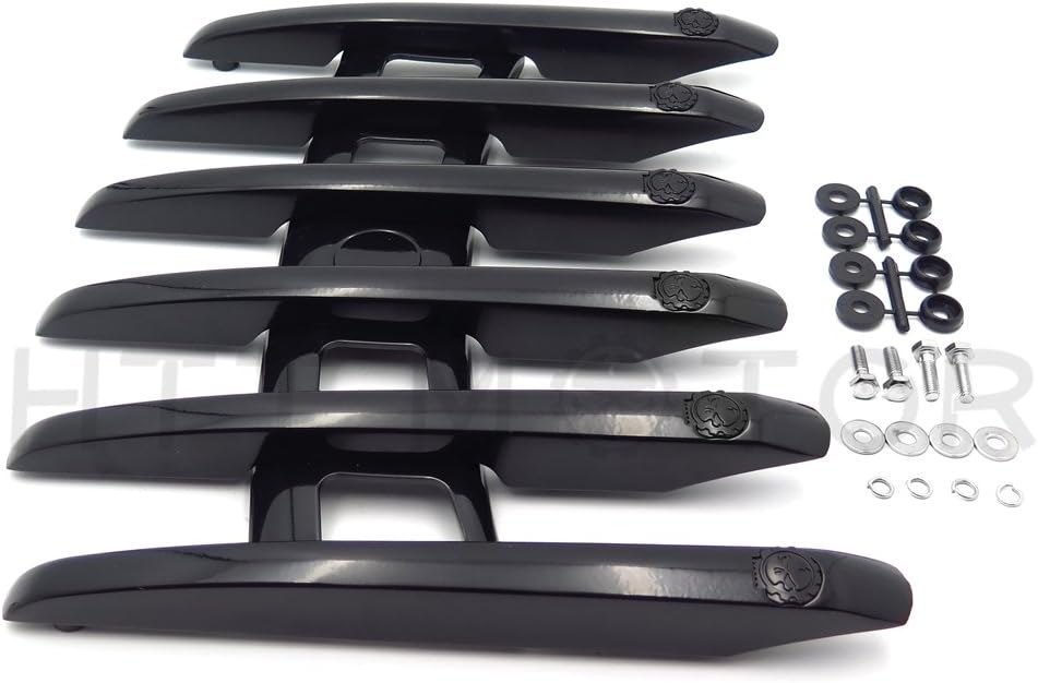 SMT-Stealth Top Luggage Rail Rack Compatible With Harley Touring Tour Paks Tour Packs Black Skull [B07FNDRLSS]