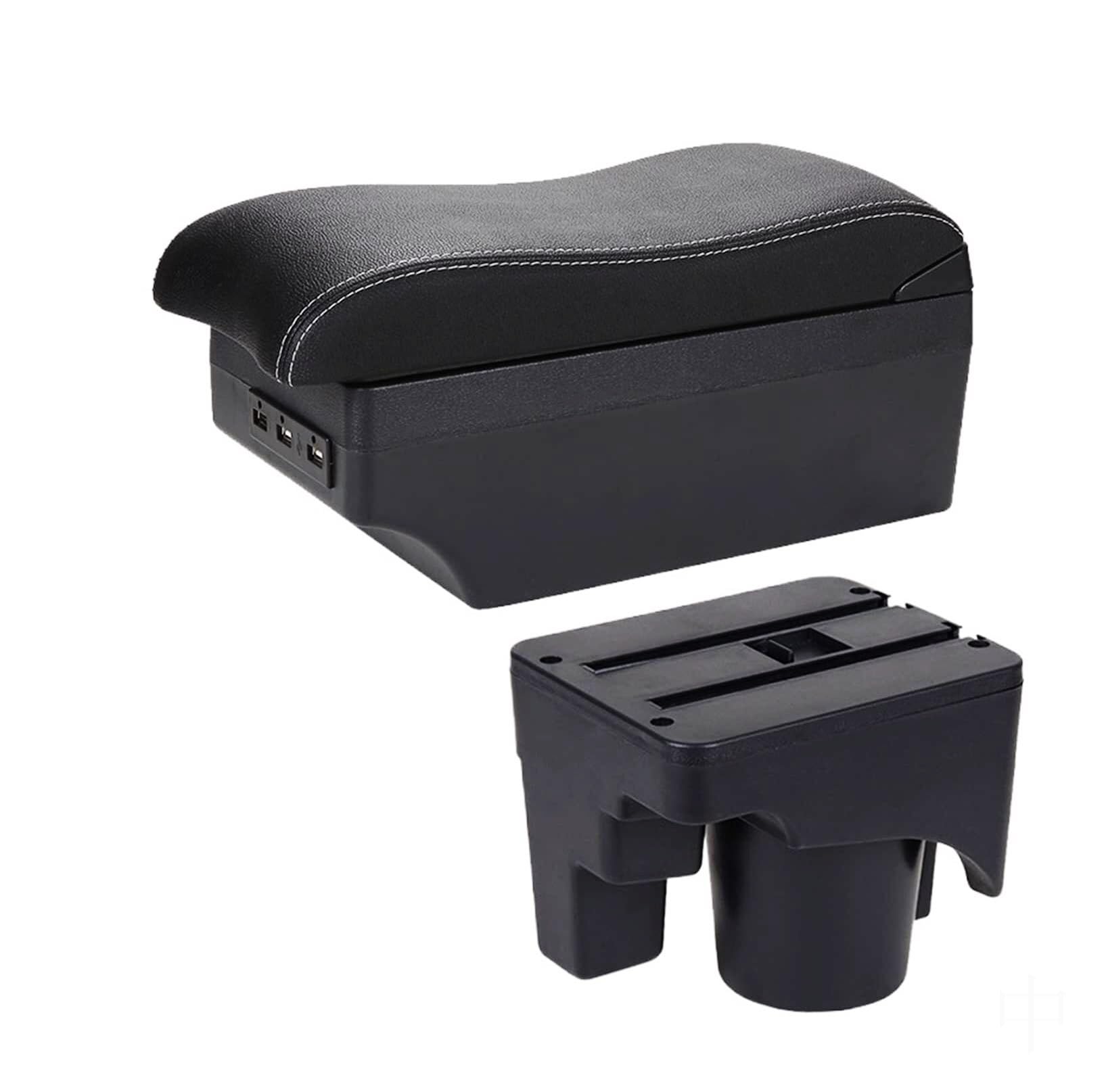 GTDTKGANAK Storage Box For Vw For Golf 5 For 6 For Mk5 For Mk6 For Jetta For Sagitar Car Armrest For Box Center Console Storage For(C3 7 Usb)