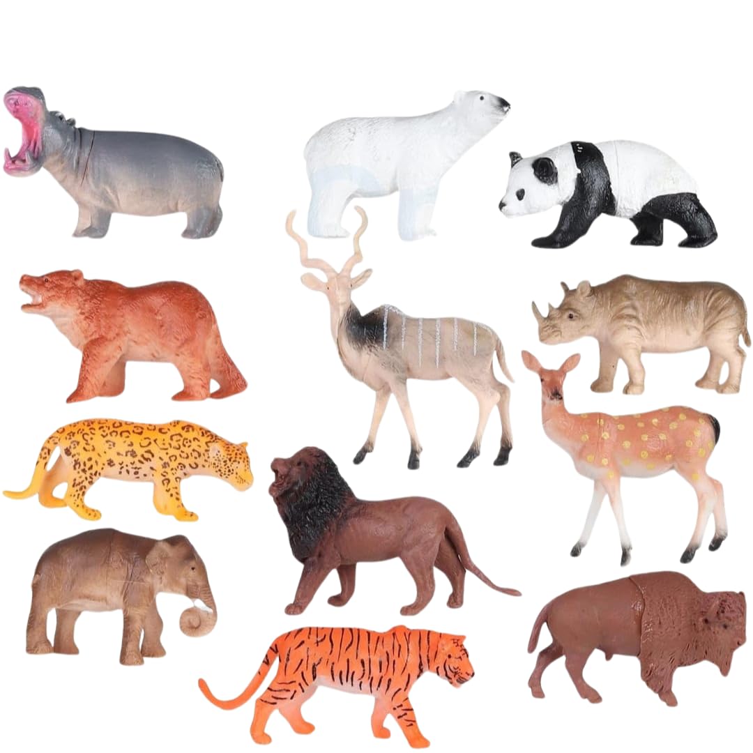 Playful Peaks Set of 12 Animal Action Toy Figure Jungle Cartoon Wild Animal Toys Figure Playing Set for Kids Current Animals Lion Giraffe Tiger Deer Toys for Children (Set of 12 Toys) (B0D84DNHH4) Amazon Price History, Amazon Price Tracker