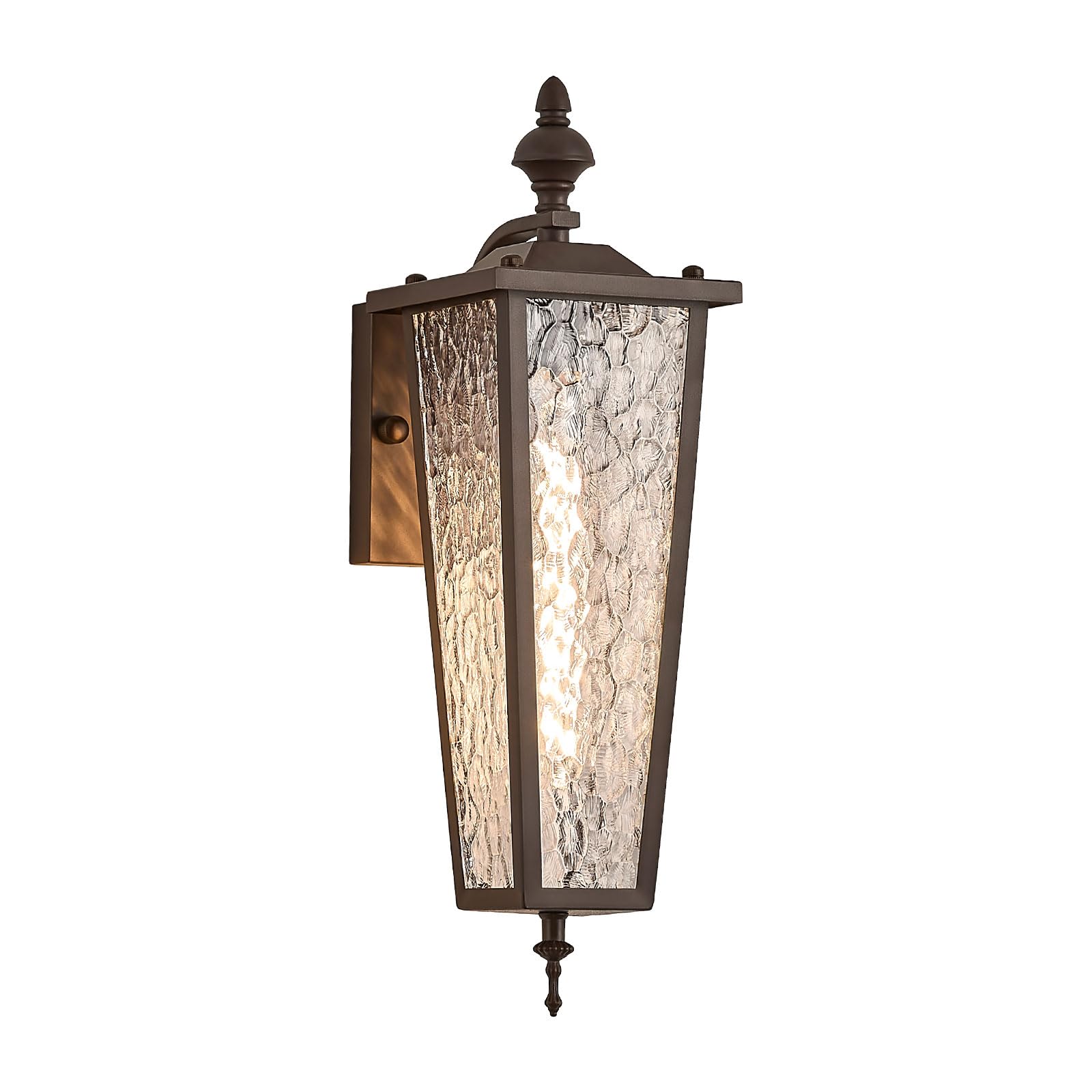 Outdoor Wall Light Fixtures,Brown Exterior Waterproof Lantern