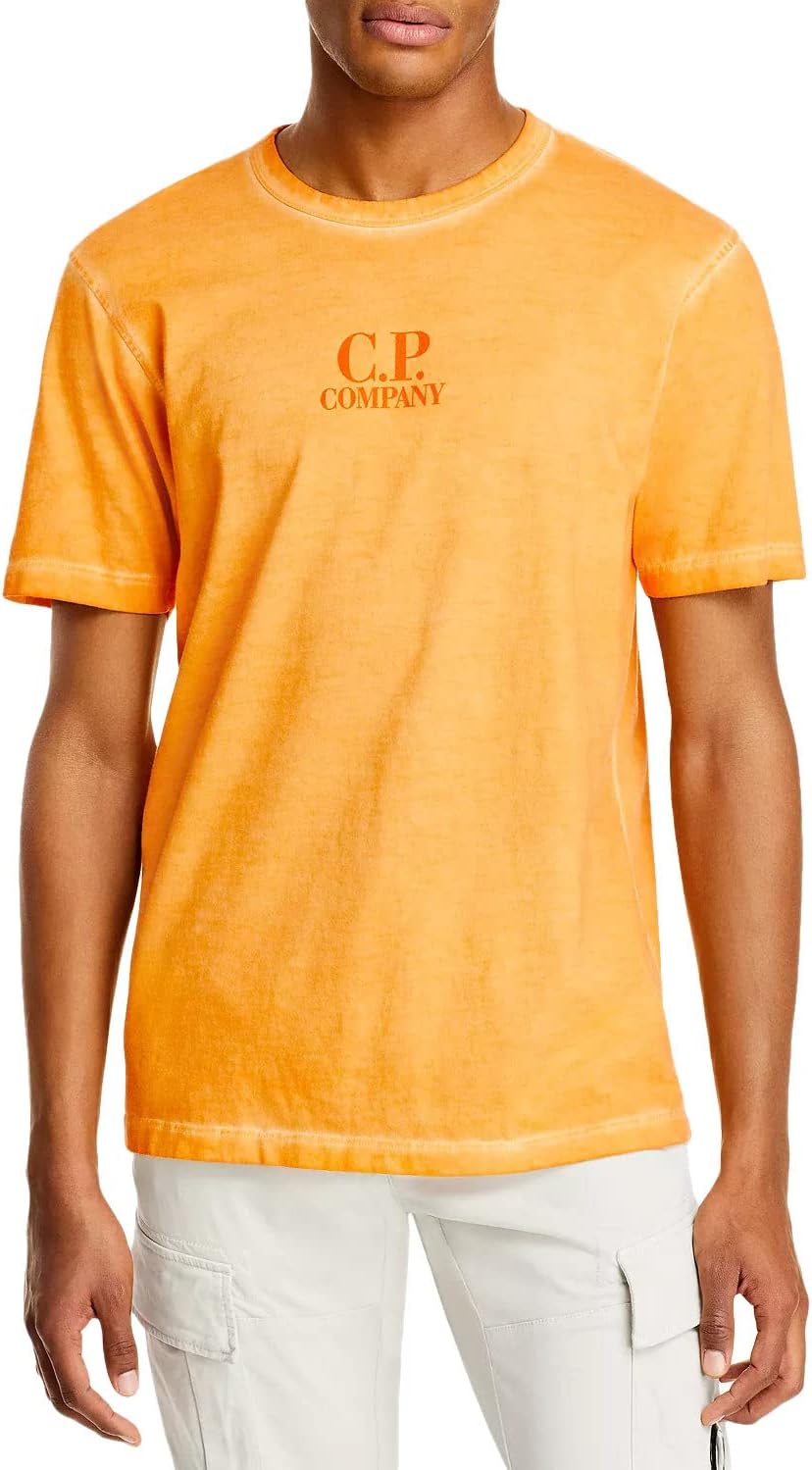 C.P. CompanyMens Logo Printed Jersey Tee Medium Desert Sun