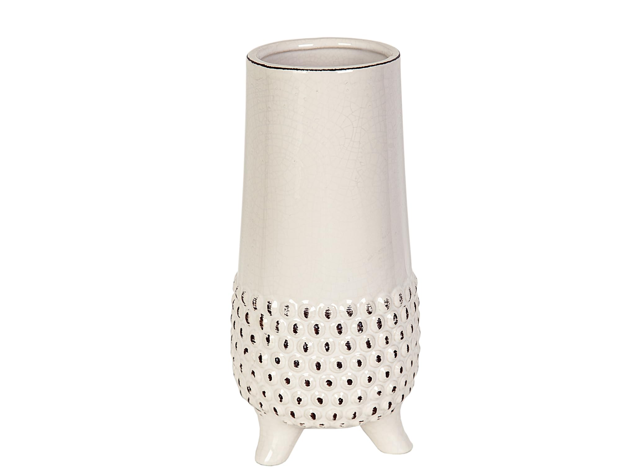 Vase en céramique blanche minimaliste pour décoration de salon moderne