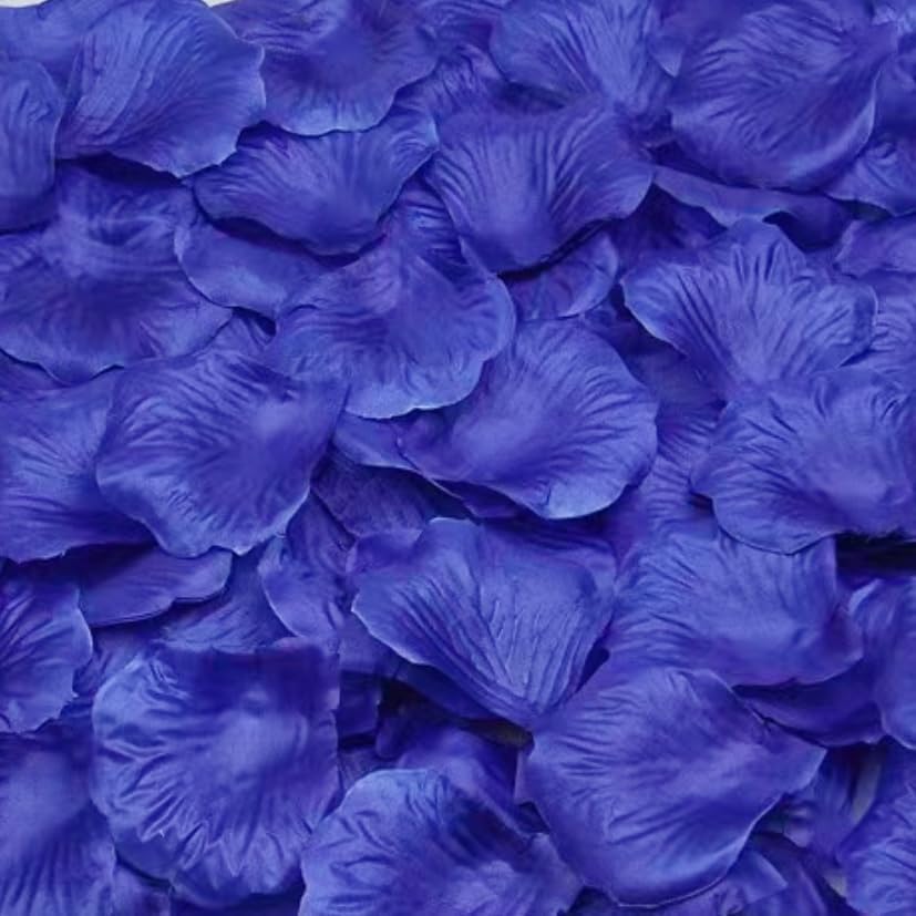 Miniatura 3 de 1000 pétalos de rosa artificiales para boda, noche romántica para élella, compromiso, decoraciones de flores, eventos, fiestas, a granel, azul rey
