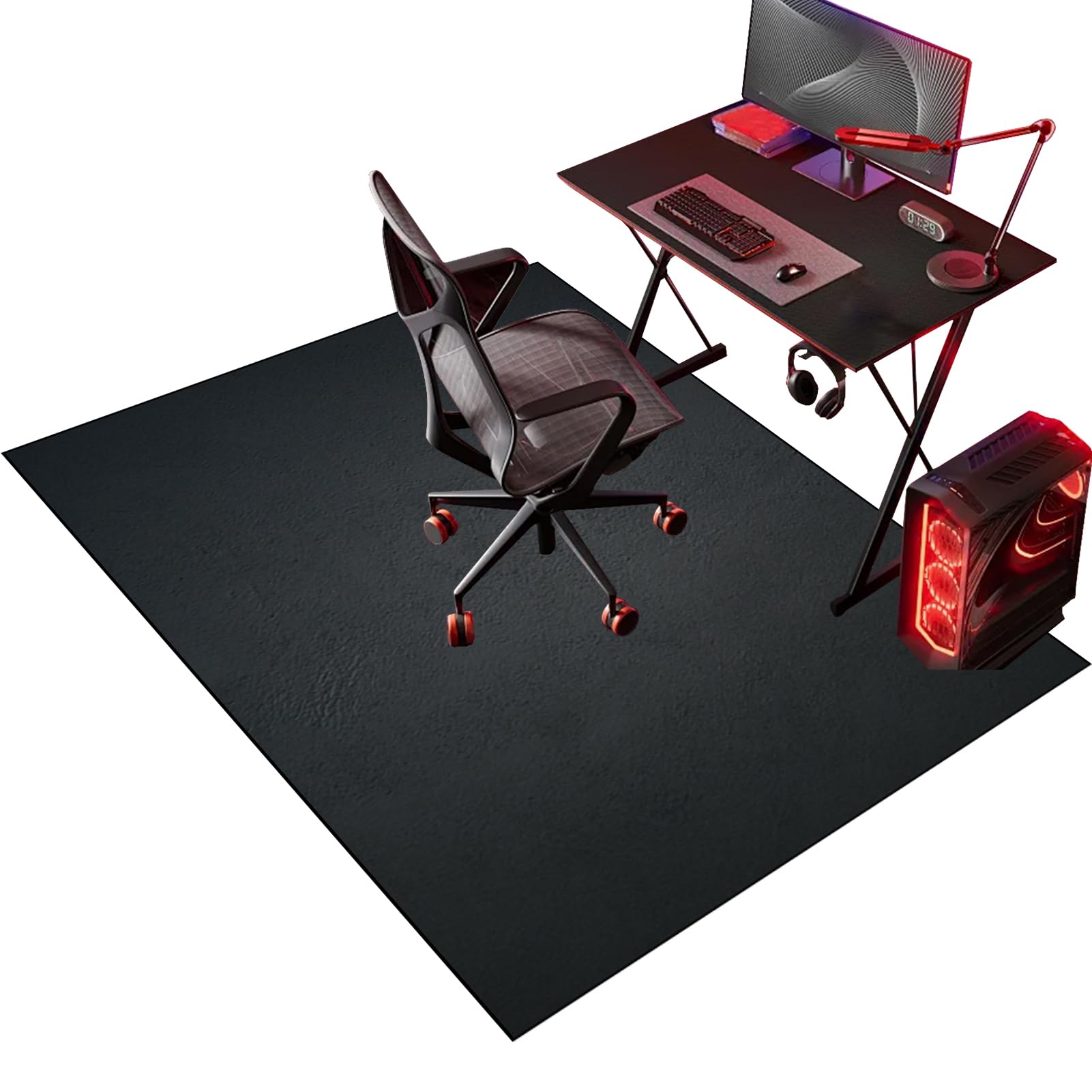 Heavy Duty Office Gaming Chair Mats for Carpeted and Hardwood Floor, Office Chair Mat for Carpet, Desk Chair Mat for Carpeted Floors, Floor Protectors for Rolling Chairs, Protector Rug 160 x 180 cm