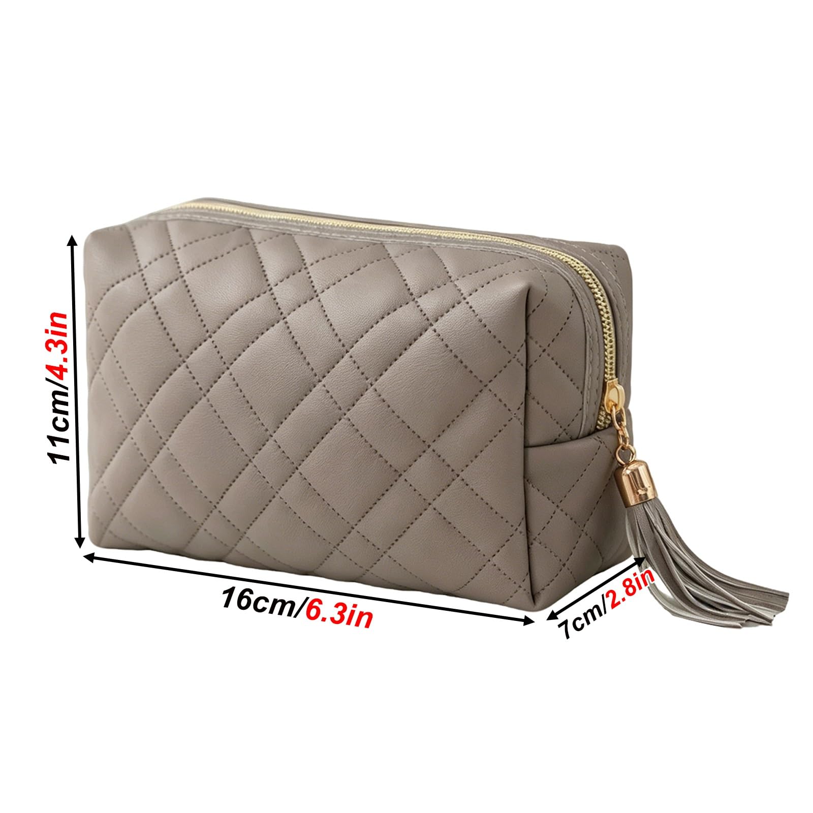 Beauty Case da Viaggio Borsa da Toilette per Donna Impermeabile Pochette, Accessori e Pennelli, Elegante e Pratica Allo Stesso Tempo, Processo di Cablaggio di Precisione(Gray)