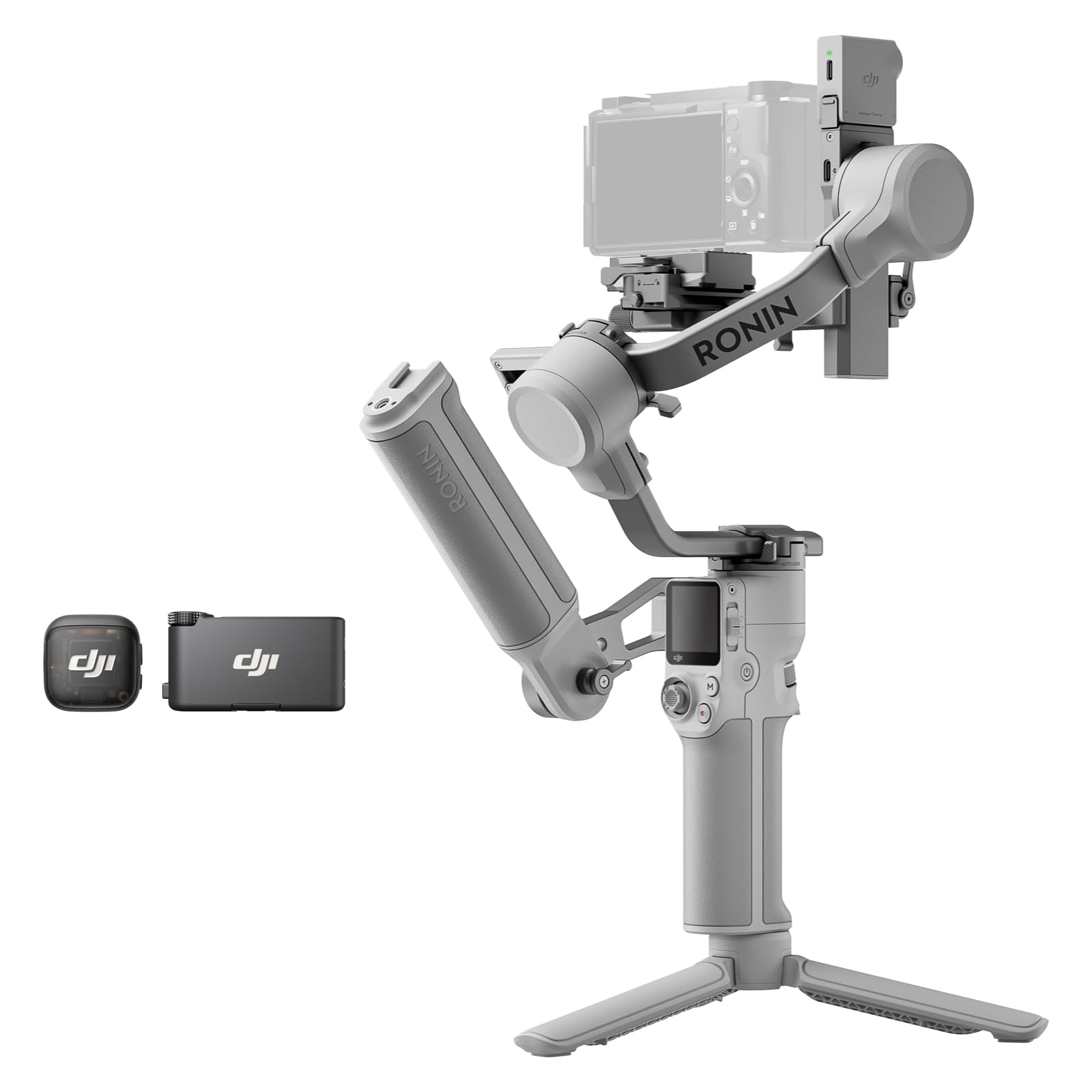 Pack DJI RS 4 Mini + DJI Mic 3 (1 TX + 1 RX), estabilizador, micrófono inalámbrico para iPhone/cámara/Android, cancelación de Ruido, Compacto