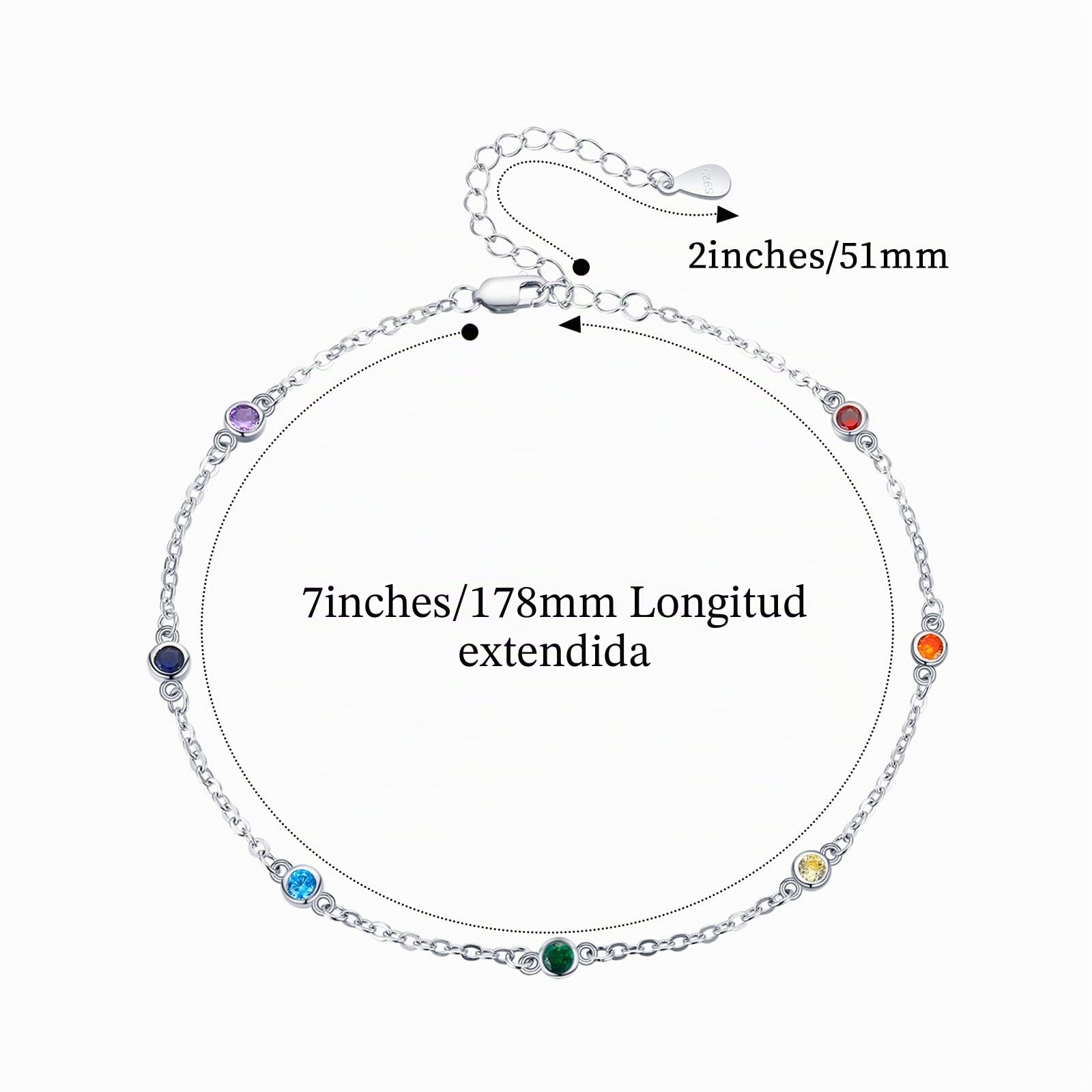Pulsera de Chakra, pulsera de Yoga de plata de ley 925, joyería de Yoga para mujer, pulsera de 7 Chakras, amuleto, brazalete, regalos para mujeres y niñas