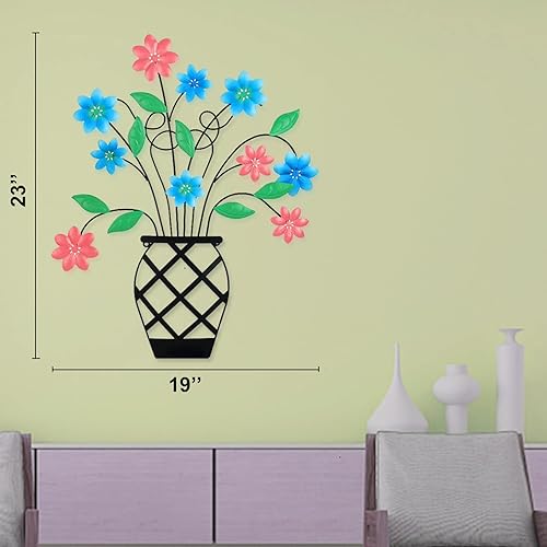 Miniatura 6 de WTXRHW Arte de pared de metal, decoración de pared de metal con flores, 23 x 19 pulgadas, esculturas de pared de cocina personalizadas para baño,