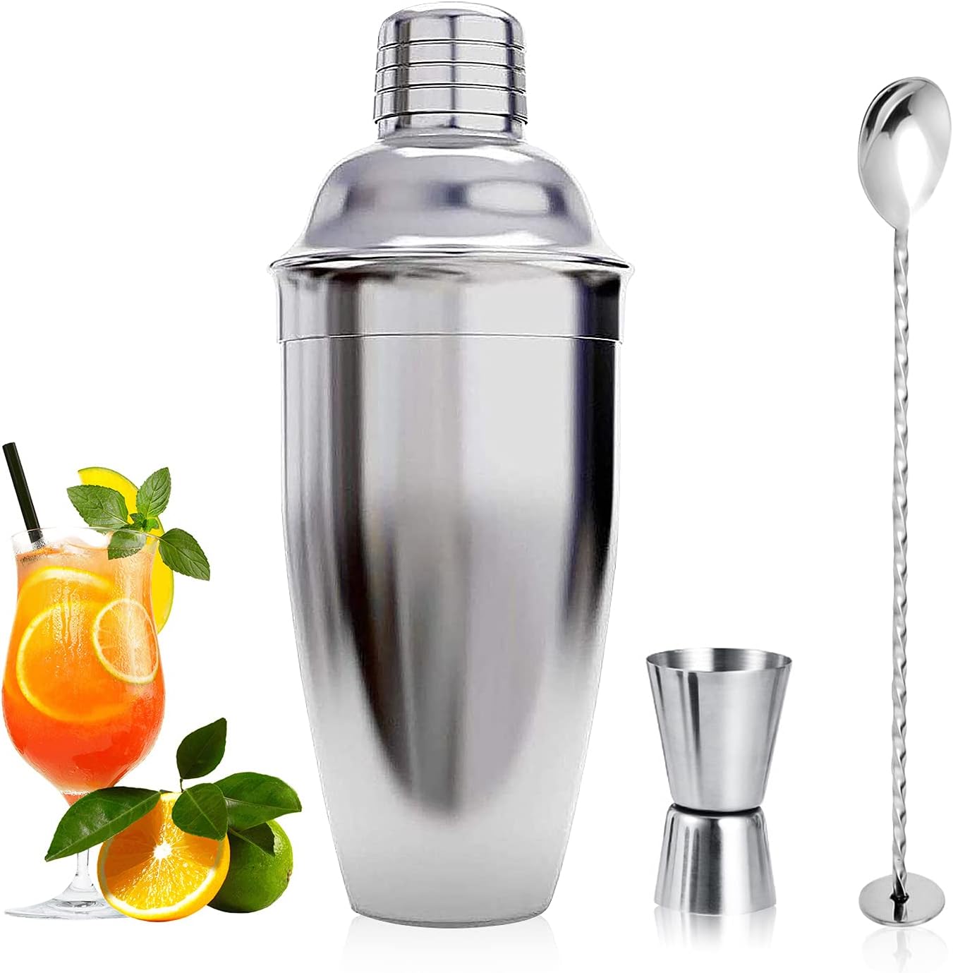 Cocktail Shaker, Cocktail Shakers 800ml, Cocktail Making Set 6 Piece, Cocktail Shaker Kit with