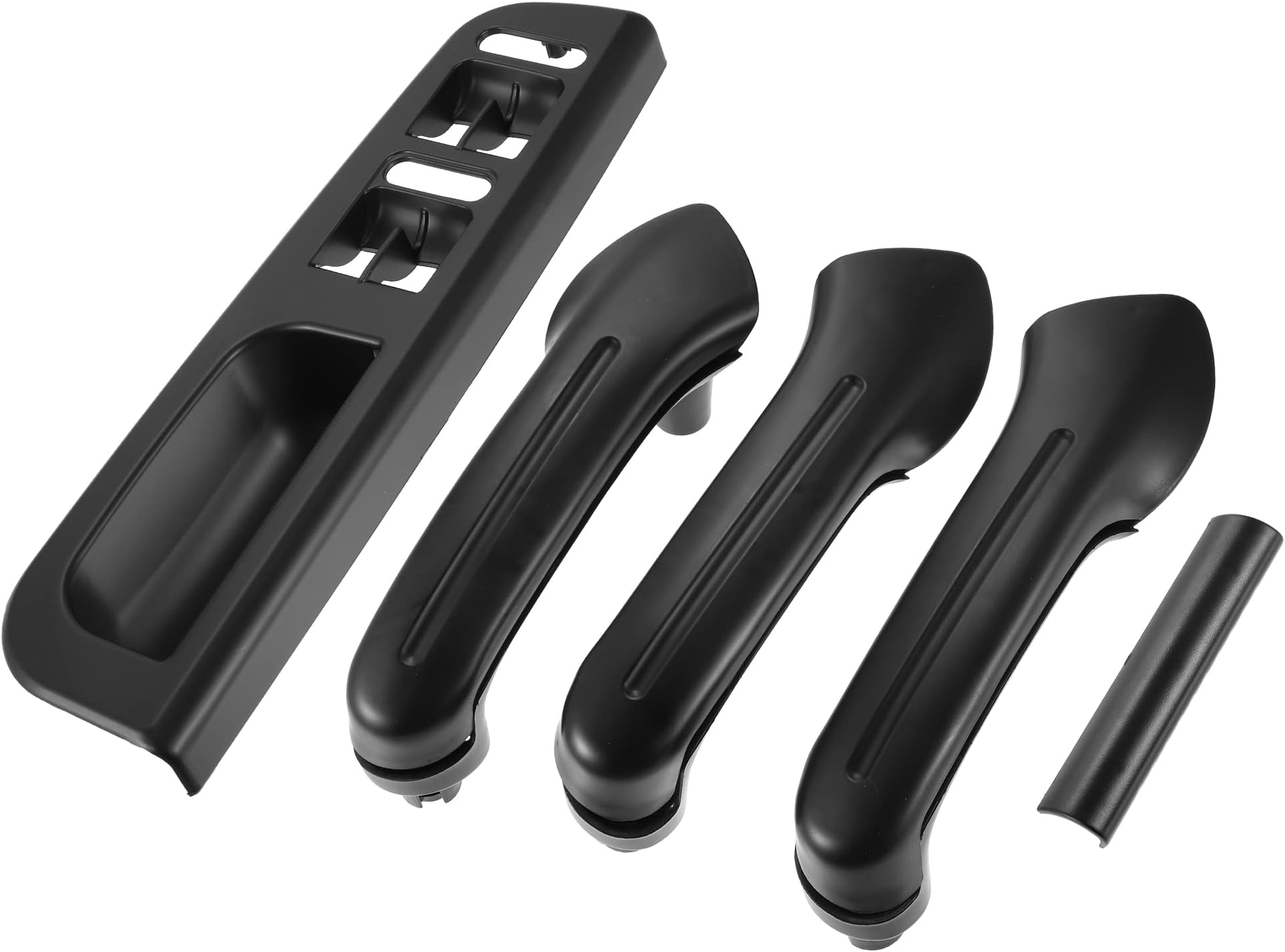 X AUTOHAUX 1 Set Interior Left Right Window Switch Panel Bezel Door Handle Trim Set for VW Jetta MK4 1999-2004 1J0867171A 1J4867179A 1J0867172A Black
